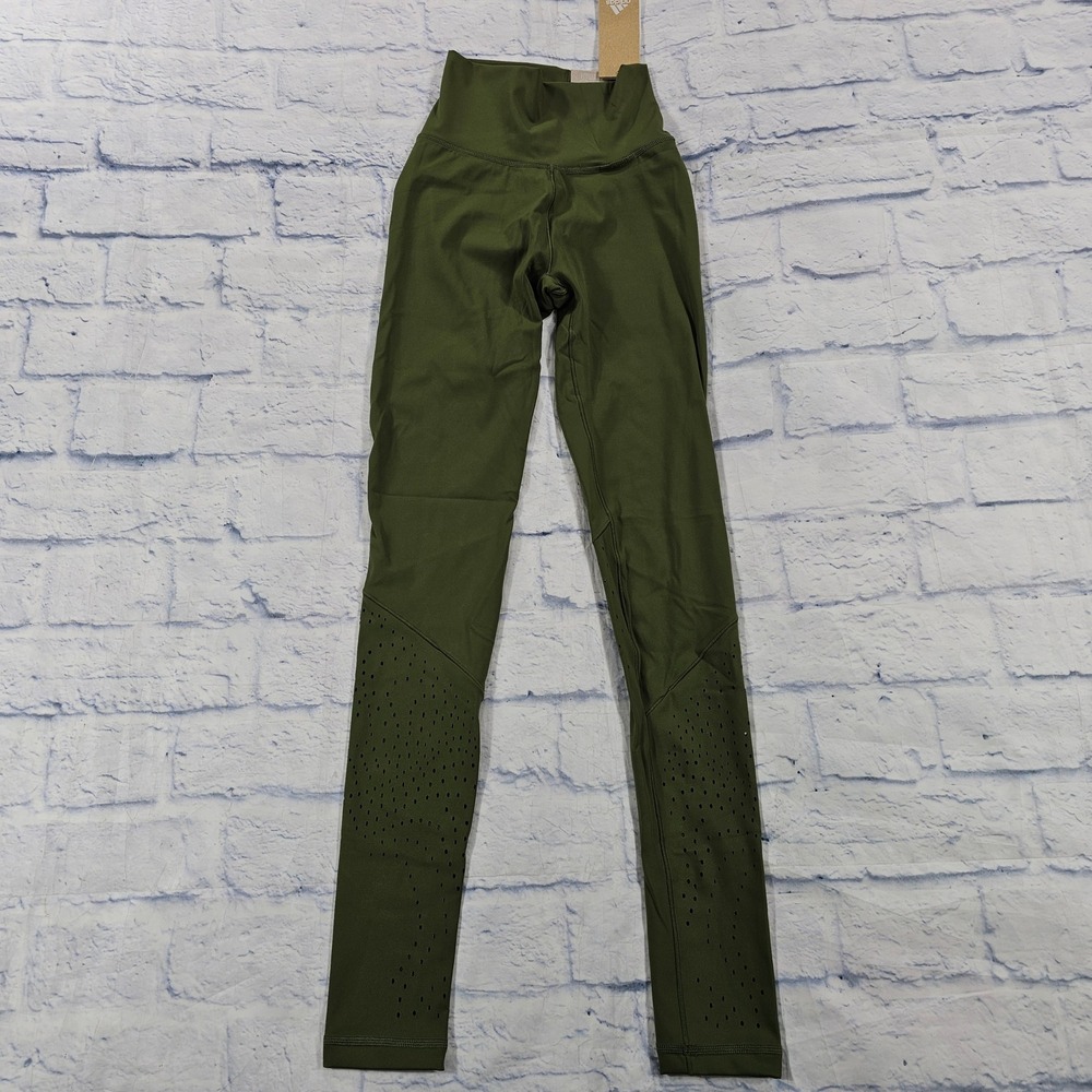 Adidas Belive This 2.0 Perf Long Tight Women 2XS Green High Rise Leggings GL7163